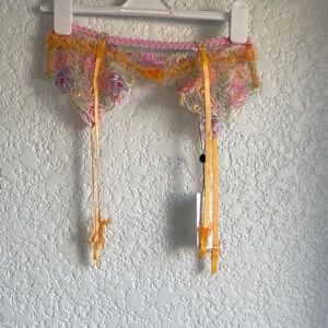 For Love And Lemons Sorbet Garter Belt - M